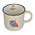 Caneca Branca De Coruja Azul De Oculos - Imagem 2
