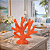 Enfeite Coral Moderno Em Resina Vermelho - Imagem 1