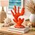Enfeite Coral Moderno Em Resina Vermelho 1 - Imagem 1