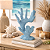 Enfeite Coral Moderno Em Resina Azul 1 - Imagem 1