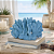 Coral Branco Em Resina Azul - Imagem 1