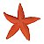 Estrela Do Mar Pontas Curvas Vermelho - Imagem 1