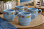 Caneca Náutica Signal Blue em Cerâmica 4pçs - Imagem 1