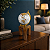 Globo Decorativo Branco com Base Amadeirada P - Imagem 1