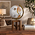 Globo Decorativo Branco com Base Amadeirada G - Imagem 1