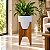Vaso Grande com Suporte de Madeira - Imagem 1