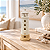 Enfeite Decorativo Farol Branco com Base Bege - Imagem 1