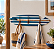 Cabideiro Decorativo Prancha Listrada Azul - Imagem 1