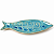 Petisqueira de Cerâmica Peixe Azul Claro - Imagem 3