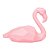 Enfeite Flamingo Sentado Geométrico Grande em Resina - Imagem 1