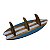 Cabideiro Prancha de Surf com 3 Quilhas – Azul e Branco - Imagem 3