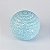Enfeite Bola Decorativa Azul Claro e Branco em Cerâmica M - Imagem 2