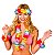 Kit Havaiano Colar Coroa Pulseira Tradicional Carnaval 4 pçs - Imagem 1