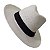Chapéu Panamá Palha Aba Curta Faixa Preta Cor Branco - Imagem 3