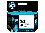 CARTUCHO HP 74 CB335WB PRETO - 5,5ML - Imagem 1