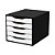 CAIXA DE ARQUIVO MDF BLACK PIANO/BRANCO C/5 GAVETAS - SOUZA - Imagem 1