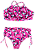 Biquíni Infantil Com Proteção Solar Uv 50+  Rosa Claro Unicornio - Imagem 10