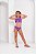 Kit 3 Peça Blusa Pro Uv 50 + Biquíni + Top Infantil Roxo Unicornio - Imagem 3