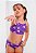 Kit 3 Peça Blusa Pro Uv 50 + Biquíni + Top Infantil Roxo Unicornio - Imagem 6