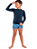 Camisa Proteção Solar Uv 50 + Sunga Boxer Infantil Juvenil Preto Praia - Imagem 6