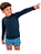 Camisa Proteção Solar Uv 50 + Sunga Boxer Infantil Juvenil Preto Praia - Imagem 7