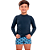 Camisa Proteção Solar Uv 50 + Sunga Boxer Infantil Juvenil Preto Praia - Imagem 8