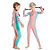 Roupa Infantil Macacão De Piscina - Praia Surf Uv50+ Rosa/Azul Claro - Imagem 2