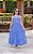 Vestido Infantil E Juvenil Longo De Amarrar Duna Azul-Claro - Imagem 4
