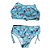 Kit 3 Peça Blusa Pro Uv 50 + Biquíni + Top Infantil Unicórnio Azul - Imagem 3