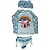 Kit 3 Peça Blusa Pro Uv 50 + Biquíni + Top Infantil Unicórnio Azul - Imagem 4