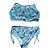 Kit 3 Peça Blusa Pro Uv 50 + Biquíni + Top Infantil Unicórnio Azul - Imagem 6