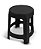 Banqueta Rattan Premium Preta 35x45cm 25618 Arqplast - Imagem 2