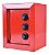 Mini Cofre Com Segredo Vermelho 10x8x12Cm Fercar - Imagem 1