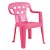 Cadeira Poltroninha Kids Rosa Plástica 52x36cm Mor - Imagem 3