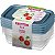 Kit 4 Potes Para Alimentos Retangular 280 ML Transparente Sanremo - Imagem 2