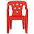 Cadeira Poltroninha Infantil Educativa de Plástico Vermelha - Imagem 2