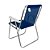Cadeira de Alumínio Alta Dobrável Praia Sannet Azul Marinho - Imagem 2