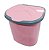 Lixeira Para Pia 3 Litros Rosa Com Tampa 20x19 Cm Keita - Imagem 1