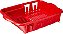Escorredor de Louças Vermelho G 45x31x10 Cm Plástico - Imagem 1