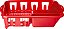 Escorredor de Louças Vermelho G 45x31x10 Cm Plástico - Imagem 3