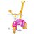 Triciclo Velotrol Infantil Fofy G Rosa Com Haste e Buzina - Imagem 1