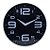 Relógio de Parede em Plástico Preto Com Branco 25x5Cm Lyor - Imagem 2