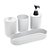 Conjunto 4 Peças de Bambu e PP Para Banheiro Off-White Lyor - Imagem 3