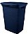 Cesto de Roupas 45 Litros Juta Azul Com Tampa 43x35x52CM - Imagem 1