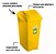 Lixeira Cesto Plástico Seletiva Amarelo 40 L Basculante - Imagem 3