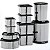Kit 10 Potes para Alimentos Metallic C/Tampa Bpa Free Potte - Imagem 1