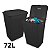 Cesto P/ Roupa Suja Retangular 72 Lts Rattan C/ Tampa Preto - Imagem 2