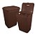 Cesto P/ Roupa Suja Retangular 72 Lts Rattan C/ Tampa Marrom - Imagem 1