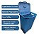 Cesto P/ Roupa Suja Retangular 72 Lts Rattan C/ Tampa Azul - Imagem 4