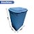 Cesto P/ Roupa Suja Retangular 72 Lts Rattan C/ Tampa Azul - Imagem 2